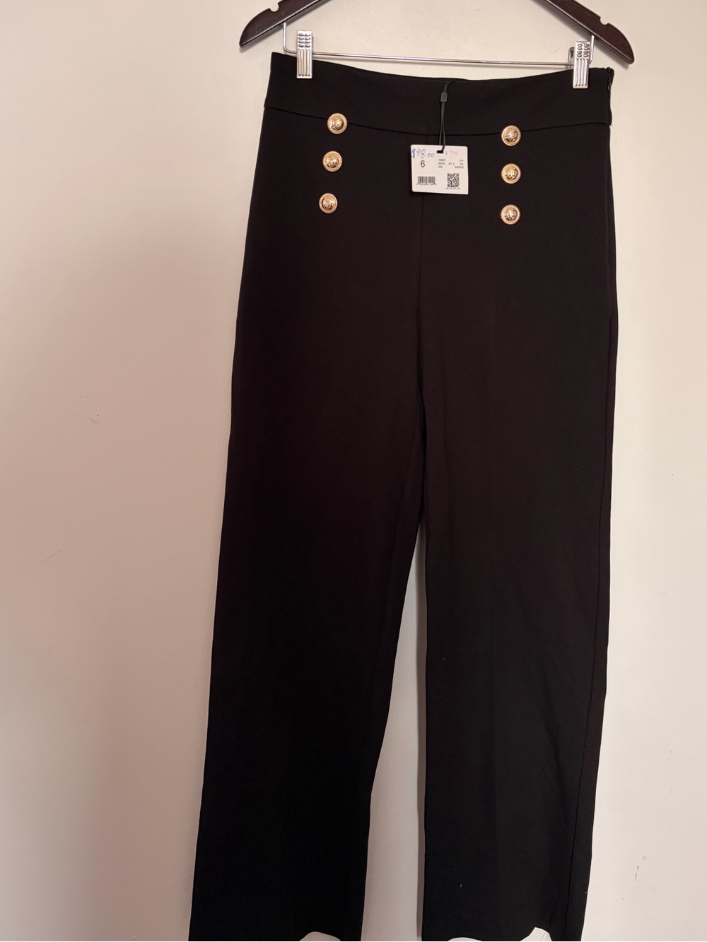 NWT Melanie Lyne Soho Button Detail Pants - Size 6 - Picture 9 of 11